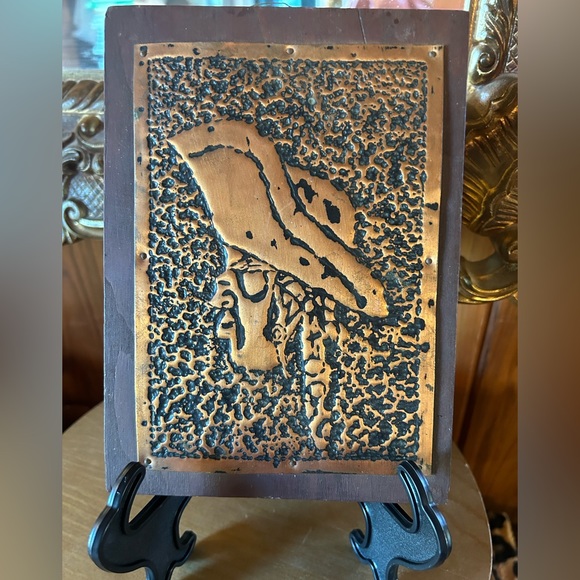 Vintage Wall Decor Vintage Hammered Copper And Wood Art Pirate Mcm